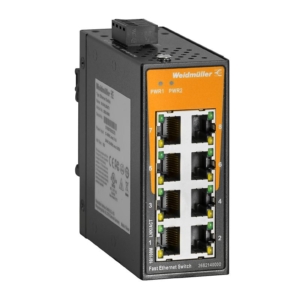 Network switch, unmanaged, Fast Ethernet, Number of ports: 8x RJ45, IP30, -40 °C...75 °C