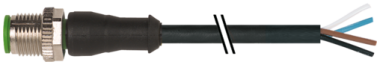 Male M12 4 pin to flying lead 5m